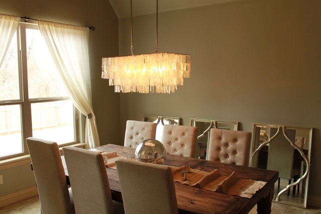 rustic dining room lighting