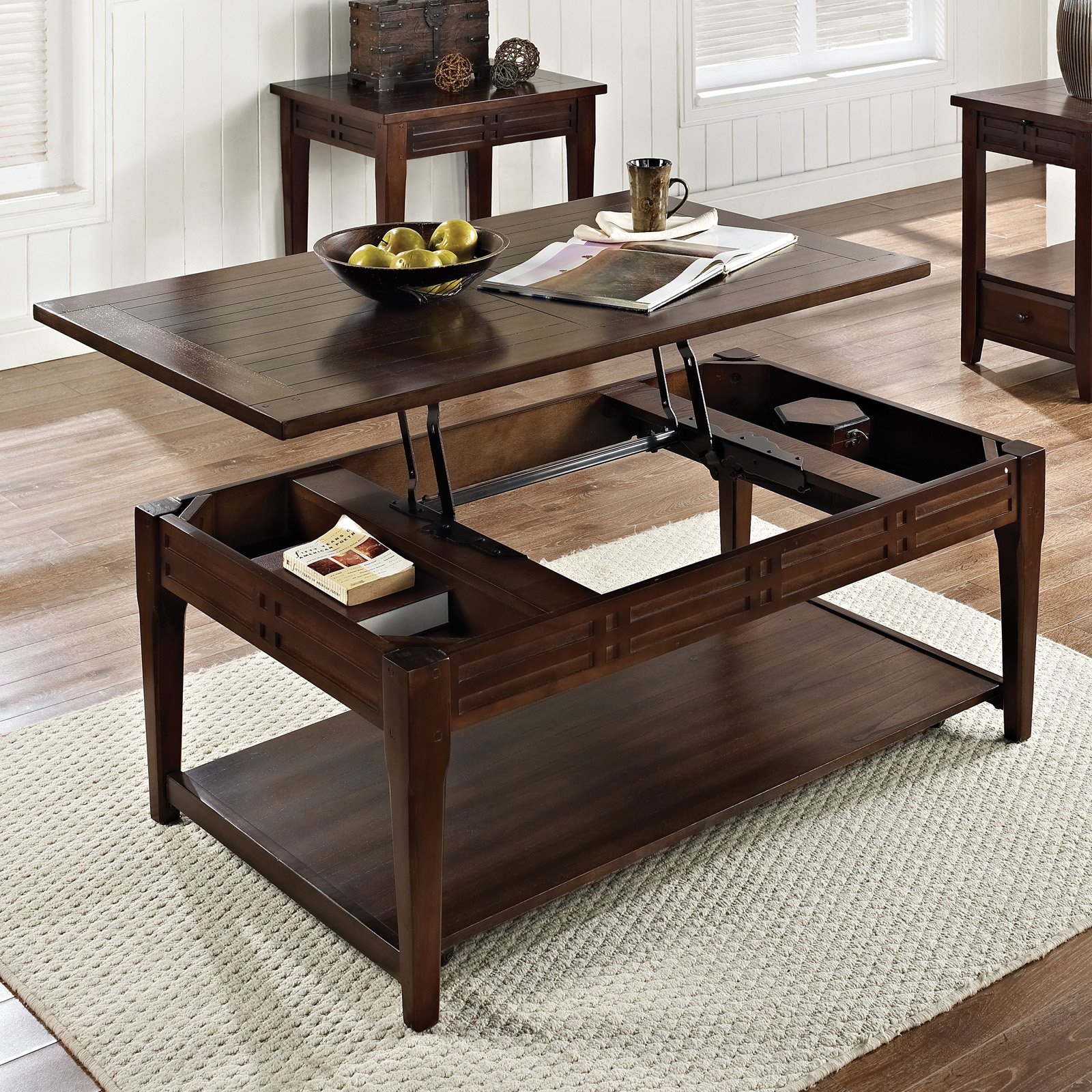 wood lift top coffee table