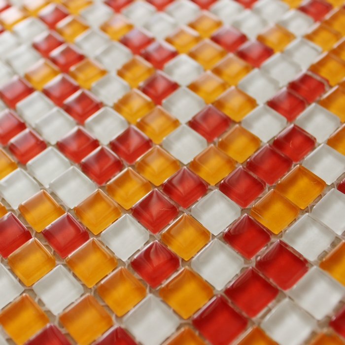red glass tile backsplash pictures