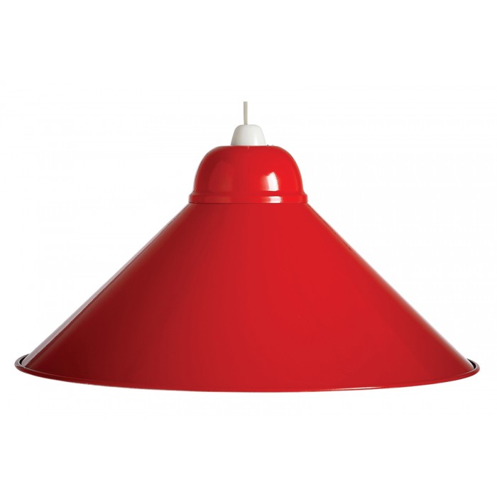 red lamp shade